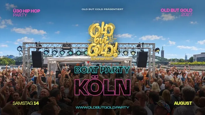 Flyer: KÖLN | Old but Gold Ü30 Hip Hop Boat Party @ MS RheinMagie